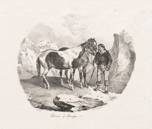 Pferde aus Auvergne, 1822 von Theodore Gericault