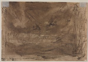 Kompositionsstudie möglicherweise für Poussins Sintflut verso, ca. 1816 von Theodore Gericault