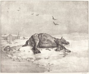 Totes Pferd von Theodore Gericault