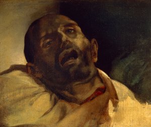 Kopf eines guillotinierten Mannes (Le guillotine), von Jean-Louis Theodore Gericault (1791-1824) von Theodore Gericault