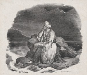 Ich träume von ihr in den tosenden Wellen, 1818 von Theodore Gericault
