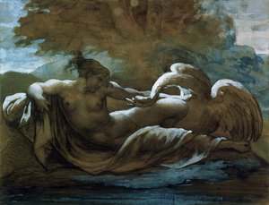 Leda und der Schwan von Theodore Gericault