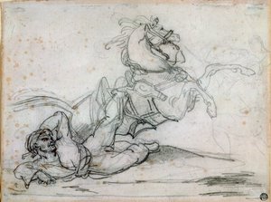 Mameluk fällt unter sein Pferd von Theodore Gericault