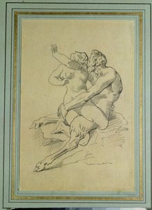 Nymphe und Satyr