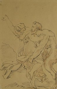 Nymphe und Satyr von Theodore Gericault