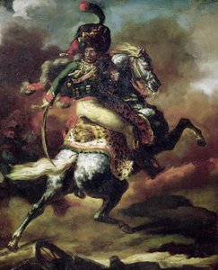 Offizier der Husaren im Angriff auf dem Pferd von Theodore Gericault