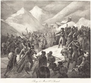 Überquerung des St. Bernhard-Passes durch Napoleons Armee von Theodore Gericault