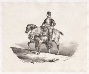 Postbote oder zwei angespannten Pferde, 1823
