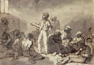 Gefangene in einer Zelle von Theodore Gericault
