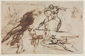 Blatt mit Skizzen (recto) Blatt mit Skizzen (verso) von Theodore Gericault