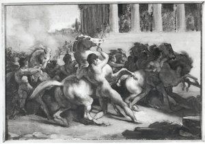 Studie für das Rennen der Barbarischen Pferde von Theodore Gericault