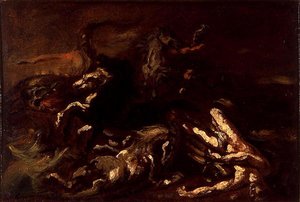 Der Tod des Hippolytus von Theodore Gericault