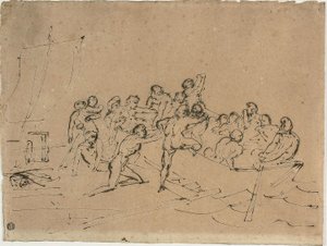 Die Rettung der Überlebenden des Floßes der Medusa von Theodore Gericault