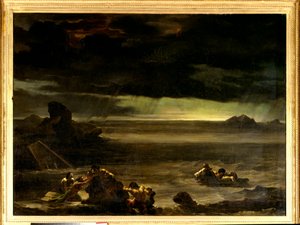 Die Sintflut. Gemälde von Theodore Gericault (1791-1824) 19. Jahrhundert. Öl auf Leinwand. Paris, Louvre Museum von Theodore Gericault