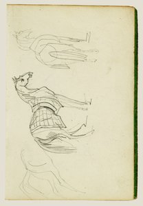 Drei Pferdestudien von Theodore Gericault