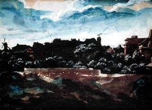 Ansicht der Hügel von Montmartre von Theodore Gericault