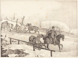 Fuhrmann, der einen Hügel erklimmt (Roulier montant une cote) von Theodore Gericault