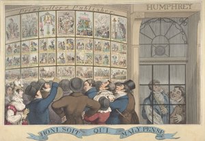 Honi. Soi. Qui. Mal. Y. Pense: Der Karikaturenladen von G. Humphrey, 27 St. James..., 12. August 1821