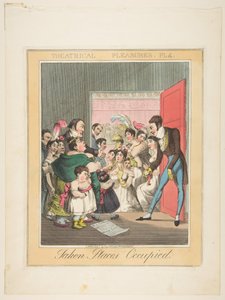 Theatralische Vergnügungen, Platte 4: Besetzte Plätze, ca. 1835 von Theodore Lane