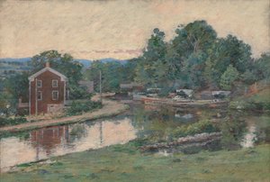 Abend an der Schleuse, Napanoch, New York, 1893 von Theodore Robinson