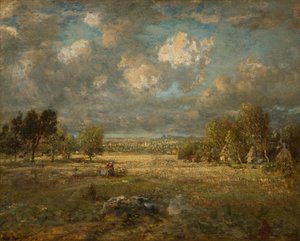 Landschaft in der Picardie von Theodore Rousseau