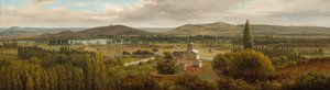 Panorama-Landschaft am Fluss Mosel von Theodore Rousseau