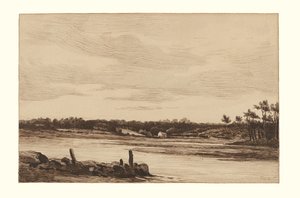 Der Loing-Fluss am Rande des Waldes von Fontainebleau von Theodore Rousseau