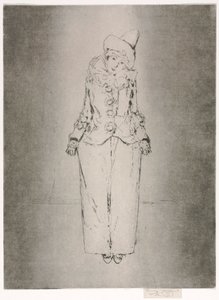 Pierrot en Pied, Porträt von Lady A. C. von Theodore Roussel
