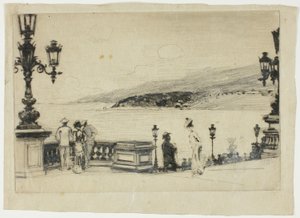 Studie für Die Terrasse, Monte Carlo von Theodore Roussel