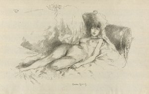 Studie vom Akt, schlafende Frau