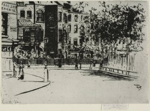 Die Ecke von Cheyne Walk, Chelsea von Theodore Roussel