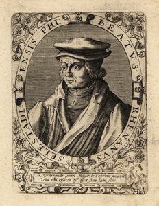 Beatus Bild, deutscher Humanist von Theodore de Bry