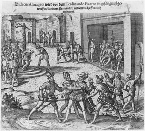 Gefangennahme, Prozess und Hinrichtung von Diego de Almagro auf Befehl von Francisco Pizarro