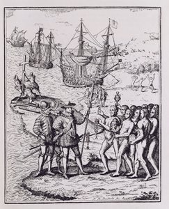 Kolumbus auf Hispaniola, aus 
