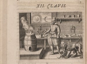 Illustration für Tripvs avrevs, hoc est, Tres tractatvs chymici selectissimi, 1618 von Theodore de Bry