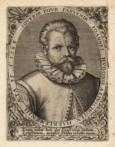 Jan Huyghen van Linschoten, niederländischer protestantischer Kaufmann von Theodore de Bry