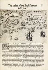 Die Ankunft der Engländer in Virginia, aus 