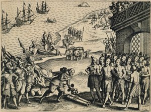 Die Niederländer landen in Kalkutta