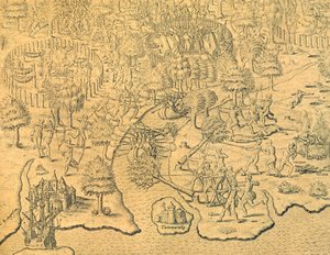 Der portugiesische Vorstoß ins Landesinnere und der Angriff eines einheimischen Stammes