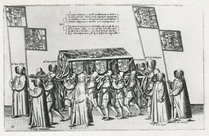 Der Trauerzug von Sir Philip Sidney auf dem Weg zur St. Pauls Kathedrale, 1587 von Theodore de Bry