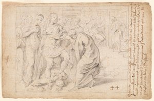 Odysseus empfängt die Huldigung der treuen Dienerinnen von Theodore van Thulden