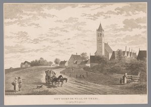 Ansicht des Dorfes De Waal auf Texel von Theodorus de Roode
