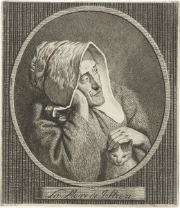 Alte Frau mit Katze von Theodorus de Roode