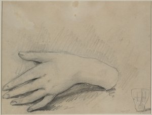 Studie einer Frauenhand (verso)