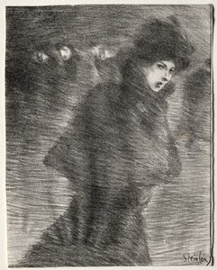 Eine vorbeigehende Frau von Théophile Alexandre Steinlen