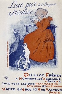 Werbeplakat für die reine Milch der Vingeonne von Théophile Alexandre Steinlen