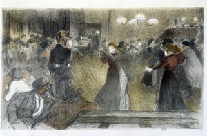 Ball - Zeichnung von Steinlen