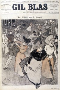 Zeichnung von Steinlen in Gil Blas, 6.12.1891. von Théophile Alexandre Steinlen