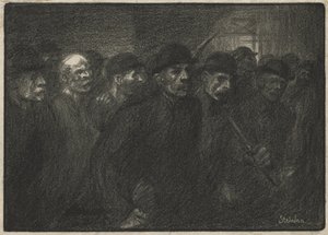 Arbeiter verlassen die Fabrik von Théophile Alexandre Steinlen