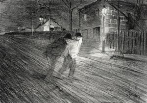 Rue Caulaincourt von Théophile Alexandre Steinlen